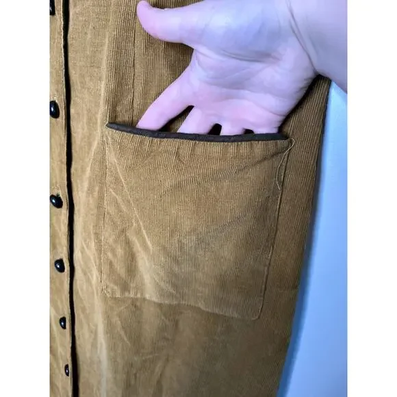 Orvis Brown Sleeveless Button-Down Dress - Picture 3 of 6